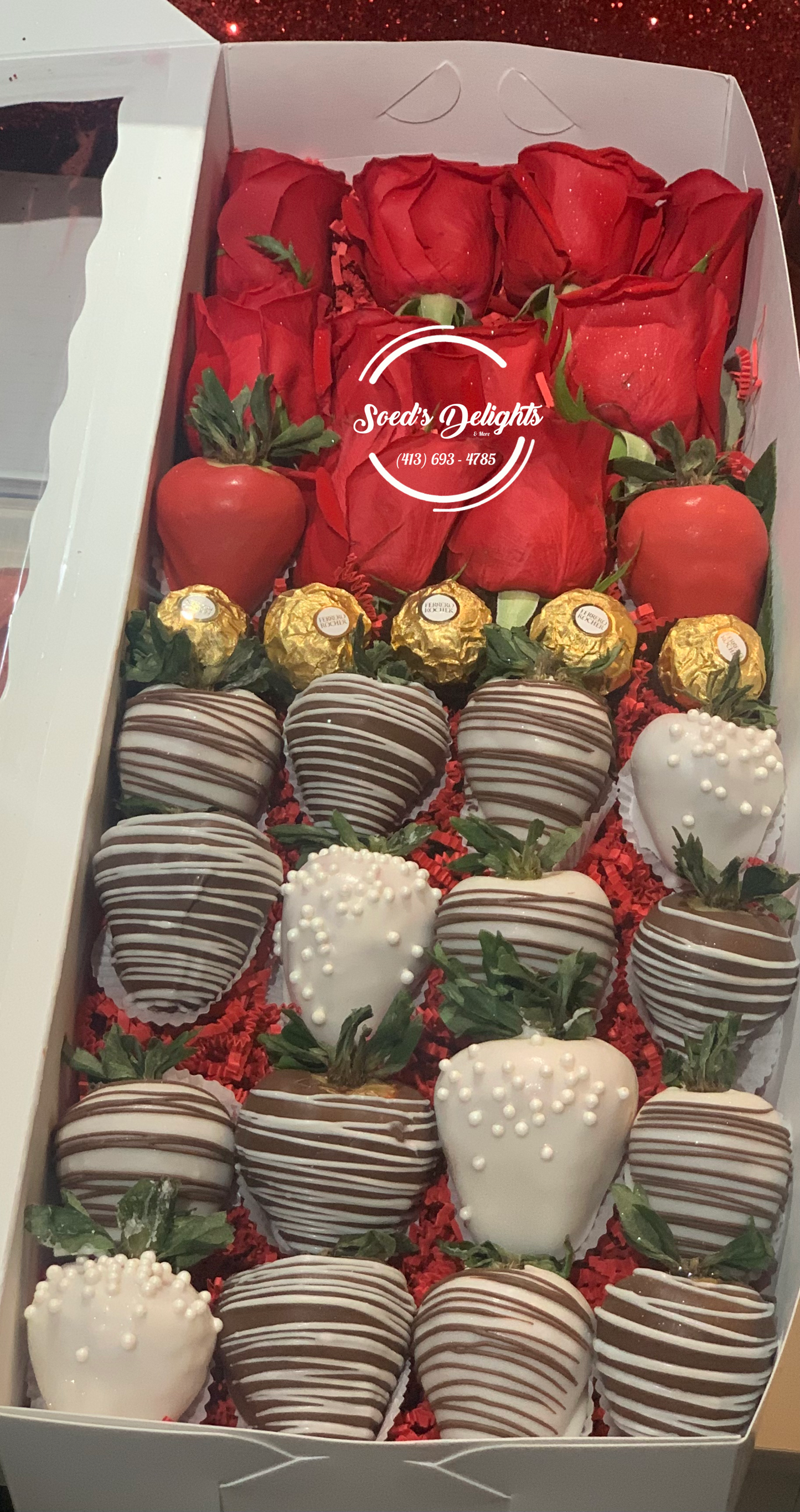 Chocolate Covered Strawberries (Wine Box)